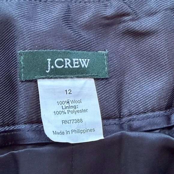 J. Crew Elegant Black Pencil Wool Lined Skirt Size 12 NWOT PRICE IS FIRM - Picture 4 of 8